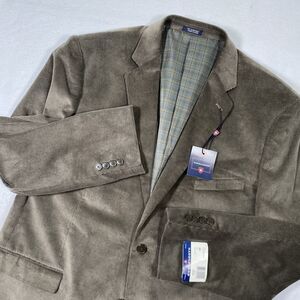 NEW Saddlebred Blazer Mens 36R Olive Green Corduroy Cotton Two Button Lined $125